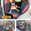 Leather Backseat Extender for Dogs - Black with Door Covers